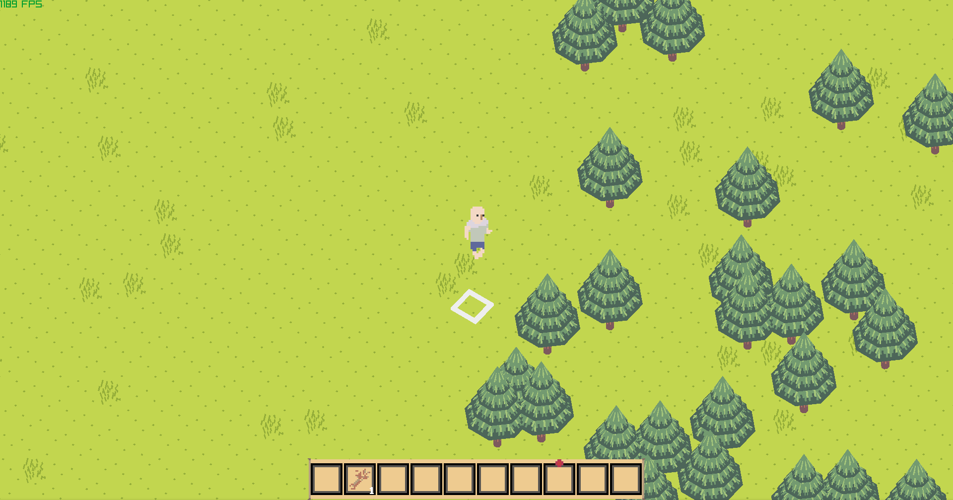Early development screenshot of Island Farm.